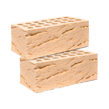 Лицевой кирпич Слоновая кость глубокий рустик, жёлтый 1НФ M150-200