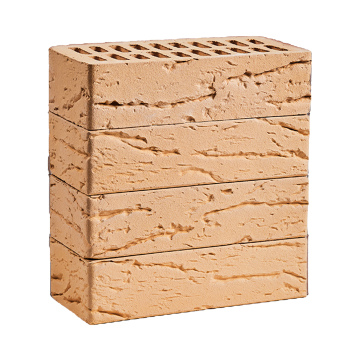 Лицевой кирпич Слоновая кость глубокий рустик, жёлтый 1НФ M150-200