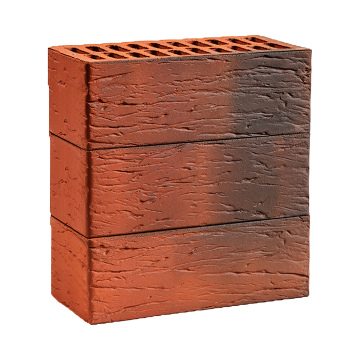 Лицевой кирпич Красный флеш, красный 1,4НФ M150-200